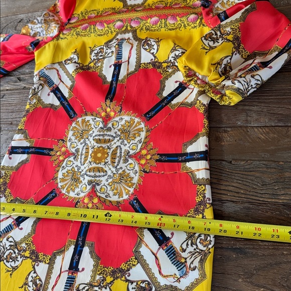 Dolce & Gabana 2011 vintage silk sheath dress swords and filigree - Picture 15 of 16